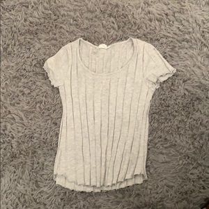 Gray skin tight shirt